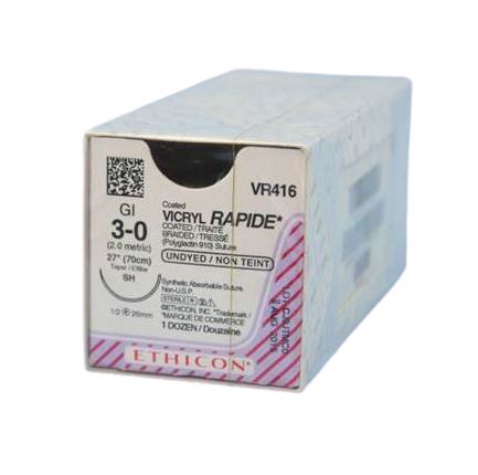 [JMVR416] SUTURE VICRYL RAPIDE 3/0 26MM CTPOINT/12