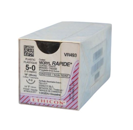 [JMVR493] SUTURE VICRYL RAPIDE 5/0 13MM RCPRIME/12