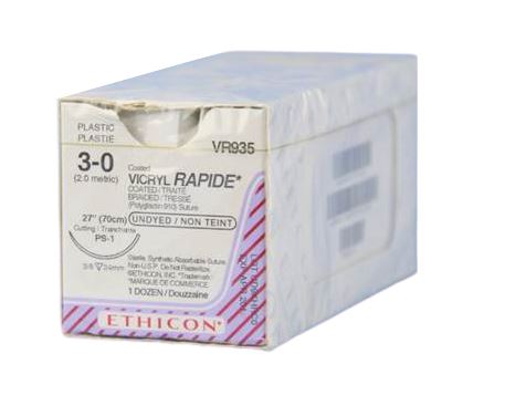 [JMVR935] SUTURE VICRYL RAPIDE 3/0 PS-1 70CM