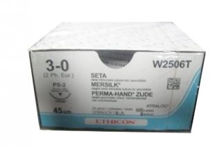[JMW2506T] SILK SUTURE 3/0 19MM 3/8 NEEDLE/24