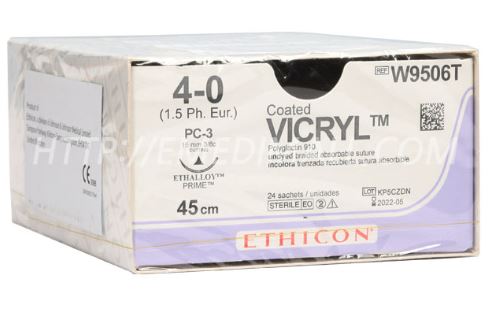 [JMW9506T] SUTURE VICRYL 4/0 16MM CCPRIME/24