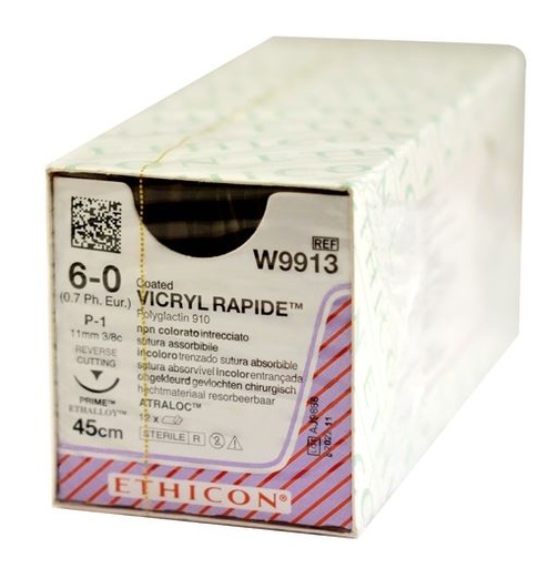 [JMW9913] SUTURE VICRYL 6/0 11MM /12