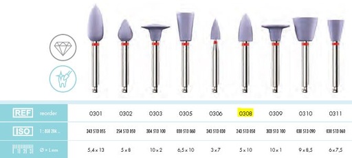 [KE0308012] NOBILIS DIAMOND POLISHER LARGE POINT /12