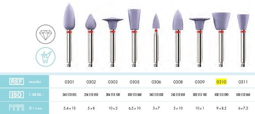 [KE0310012] NOBILIS DIAMOND POLISHER WIDE CUP /12
