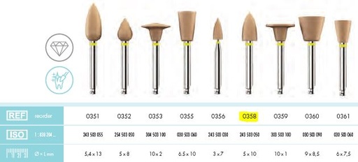 [KE0358012] UNICUS DIAMOND POLISHER LARGE POINT /12