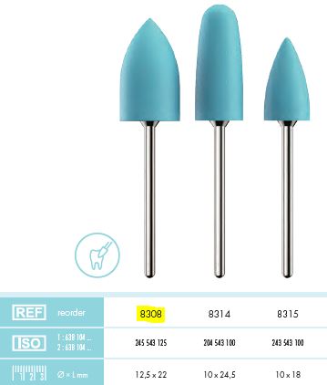 [KE8308006] ACRYLIC POLISHER DK BLUE FLAME COARSE /6