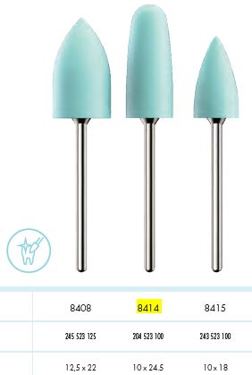 [KE8414006] ACRYLIC POLISHER LIGHT BLUE MED /6