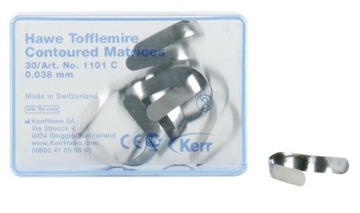 [KR1101C] TOFFLEMIRE CONTOURED MATRICES 0.038MM/30