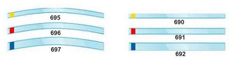 [KR695] TRANS STRIPS CURVED 6MM /100