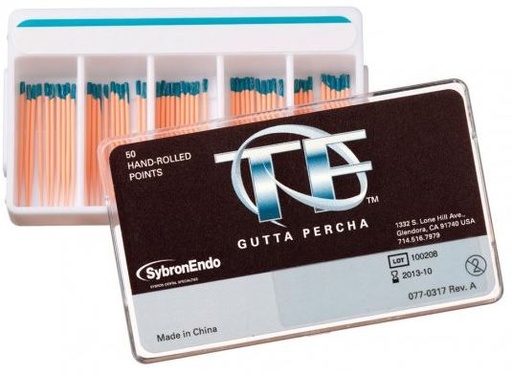 [KR8220425] TF GUTTA PERCHA POINTS 25 TAPER .04 PKT 50