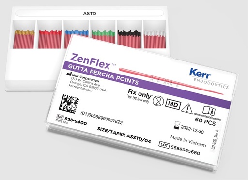 [KR8259400] ZENFLEX PRE‐TIP GP ASS .04 TAPER – 60PK