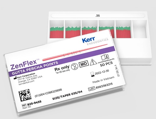 [KR8259435] ZENFLEX PRE‐TIP GP .04/.35 TAPER – 50PK