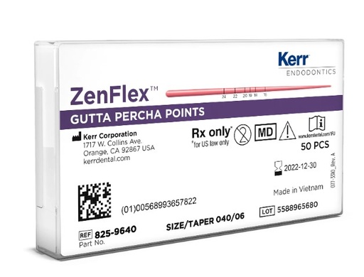 [KR8259640] ZENFLEX PRE‐TIP GP .06/.40 TAPER – 50PK
