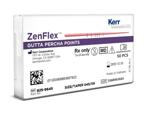 [KR8259645] ZENFLEX PRE‐TIP GP .06/.45 TAPER – 50PK
