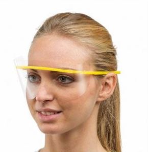 [LAR56W] GLASSES FRAME WHITE WITH 30 EYE SHIELDS