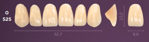 [MOO525D2] O525-D2 MONDIAL TEETH UPPER ANTERIOR
