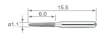 [NKY1002022] NSK PC6FF PICO BUR XFINE GRIT /3