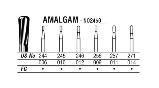 [NO245010F] 245-010 245 CARBIDE FG NORTHB BURS/5