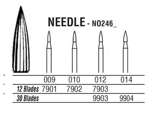 [NO246009F] 246-009 7901 CARBIDE FG NORTHBEL BURS /5