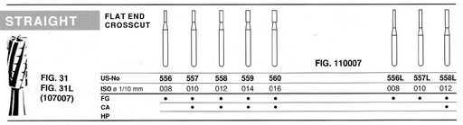 [NO31L012R] 31L 012 558L CARBIDE RA NORTHBEL BURS /5