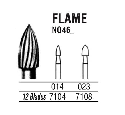 [NO46023F] 46-023 7108 CARBIDE FG NORTHBEL BURS /5