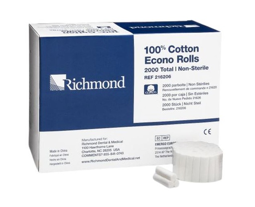 [RI216206] ECONOROLL COTTON ROLL PLAIN PKT 2,000