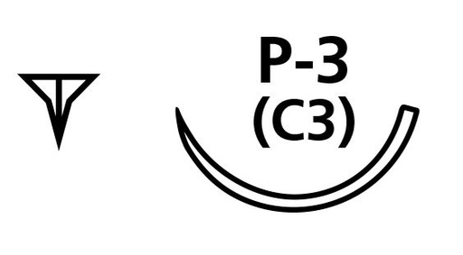 [SAL1248B] SUTURE CHROMIC GUT 5/0 C3 P3 NEEDLE /12
