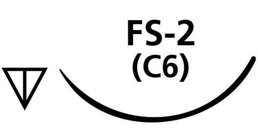 [SAL525B] SUTURE CHROMIC GUT 3/0 C6 FS2 NEEDLE /12