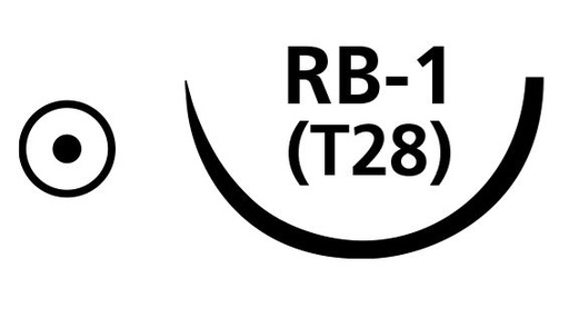 [SAL590B] SUTURE CHROMIC GUT 5/0 RB1 NEEDLE /12