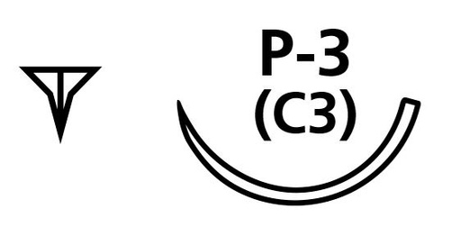 [SAL595B] SUTURE CHROMIC GUT 4/0 C3 P3 NEEDLE /12