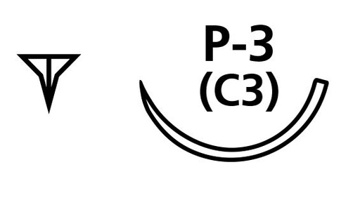 [SALV493B] SUTURE PGA 5/0 P3 NEEDLE /12