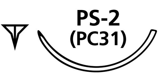 [SALV497B] SUTURE PGA 3/0 PS2 NEEDLE /12