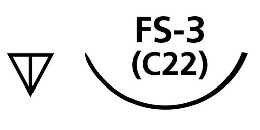 [SALV500B] SUTURE PGA 5/0 C6 FS3 NEEDLE /12