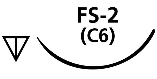 [SALVFA492N] SUTURE PGA FAST 4/0 C6 FS2 NEEDLE /12