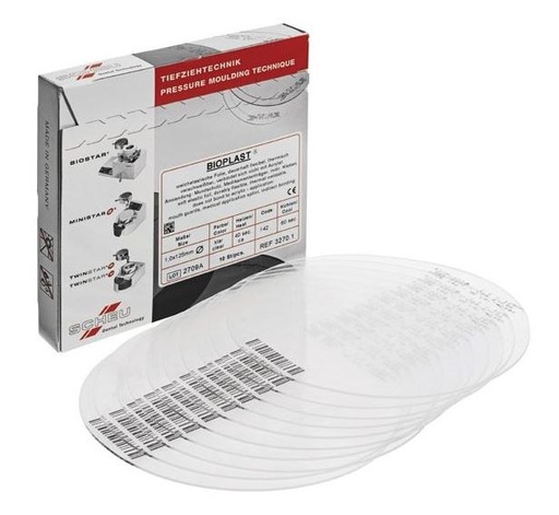 [SC3187] BIOPLAST CLEAR 125MM ROUND 3MM /10