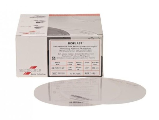 [SC31882] BIOPLAST CLEAR 125MM ROUND 4MM /100