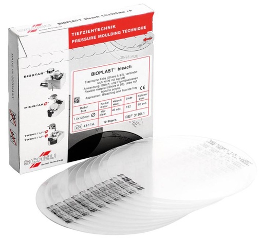 [SC3190] BIOPLAST CLEAR/BLEACH 125MM RD 1MM /10