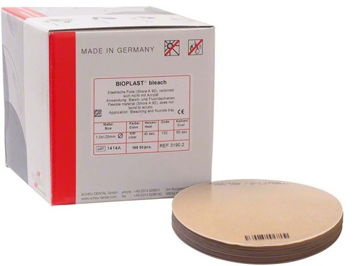 [SC31902] BIOPLAST CLEAR/BLEACH 125MM RD 1MM /100
