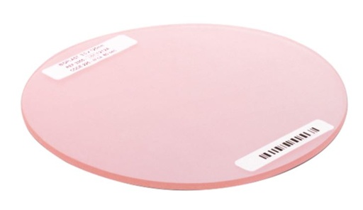 [SC3355] BIOPLAST RED TRANS 125MM ROUND 3MM /10