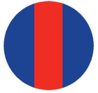 [SORODBRDB] M/GUARD RD 4MM DKBLUE/RED 3 STRIPE 120MM
