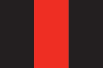 [SOSQBRB] M/GUARD SQ 4MM BLACK/RED 3 STRIPE 127MM