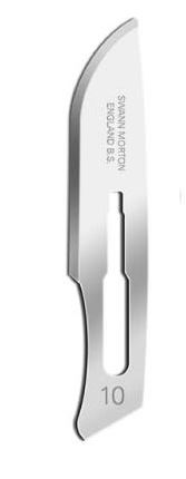 [SW118114] SCALPEL BLADE CARB STEEL 10 STERILE /100