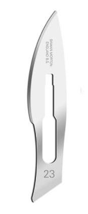 [SW118122] SCALPEL BLADE CARB STEEL 23 STERILE/ 100