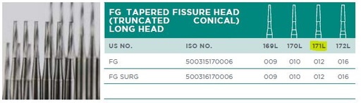 [WVFG171L] CARBIDE BUR 171L FG 012/5