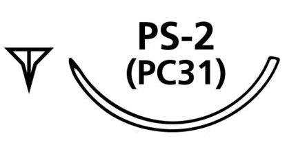[SALV495B] SUTURE PGA 5/0 PS2 NEEDLE /12