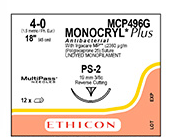 [JMMCP496G] SUTURE MONOCRYL PLUS 4/0 19MM RCPRIME/12