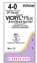 [JMVCP214H] SUTURE VICRYL PLUS 4/0 1/2 CIRCLE TP 70CM/36