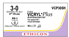 [JMVCP305H] SUTURE VICRYL PLUS 3/0 RB-1 17MM NEEDLE /36
