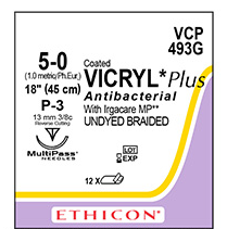 [JMVCP493G] SUTURE VICRYL PLUS 5/0 13MM RCPRIME/12
