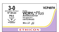 [JMVCP497H] SUTURE VICRYL PLUS 3/0 19MM RCPRIME/36